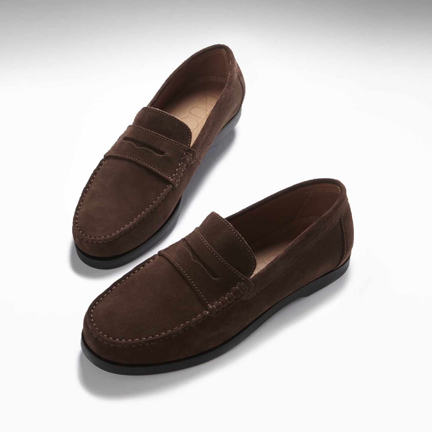 Boat Loafers, brown suede-1
