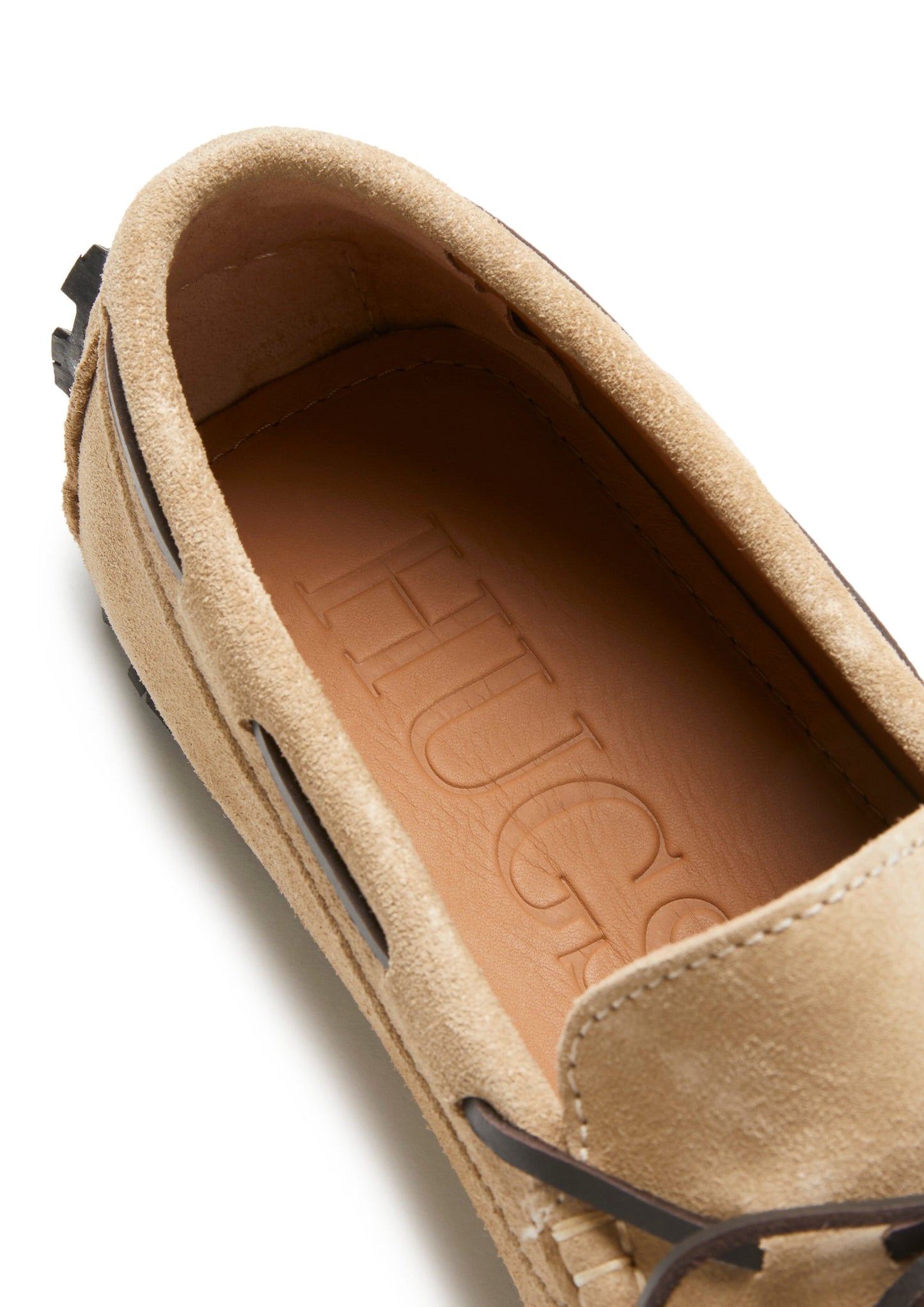 Tyre Sole Laced Driving Loafers, taupe suede-3