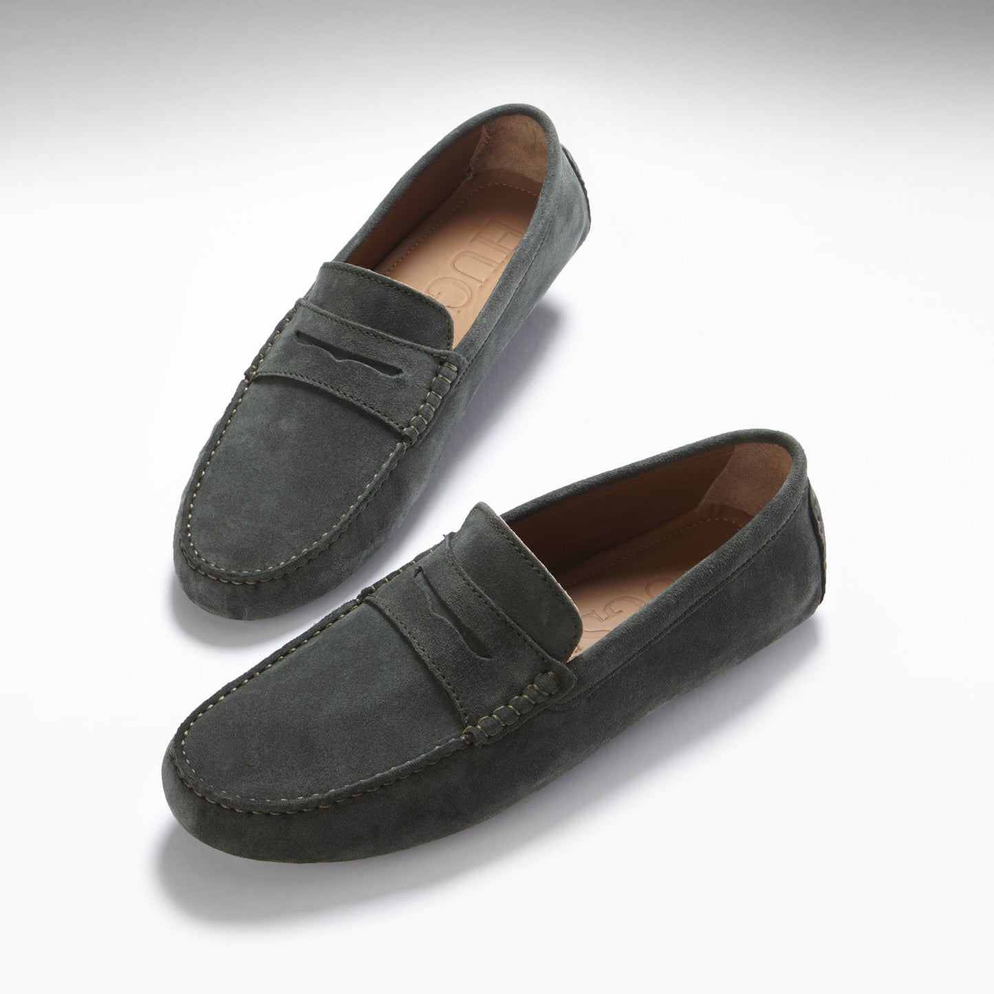 Penny Driving Loafers, racing green suede-1