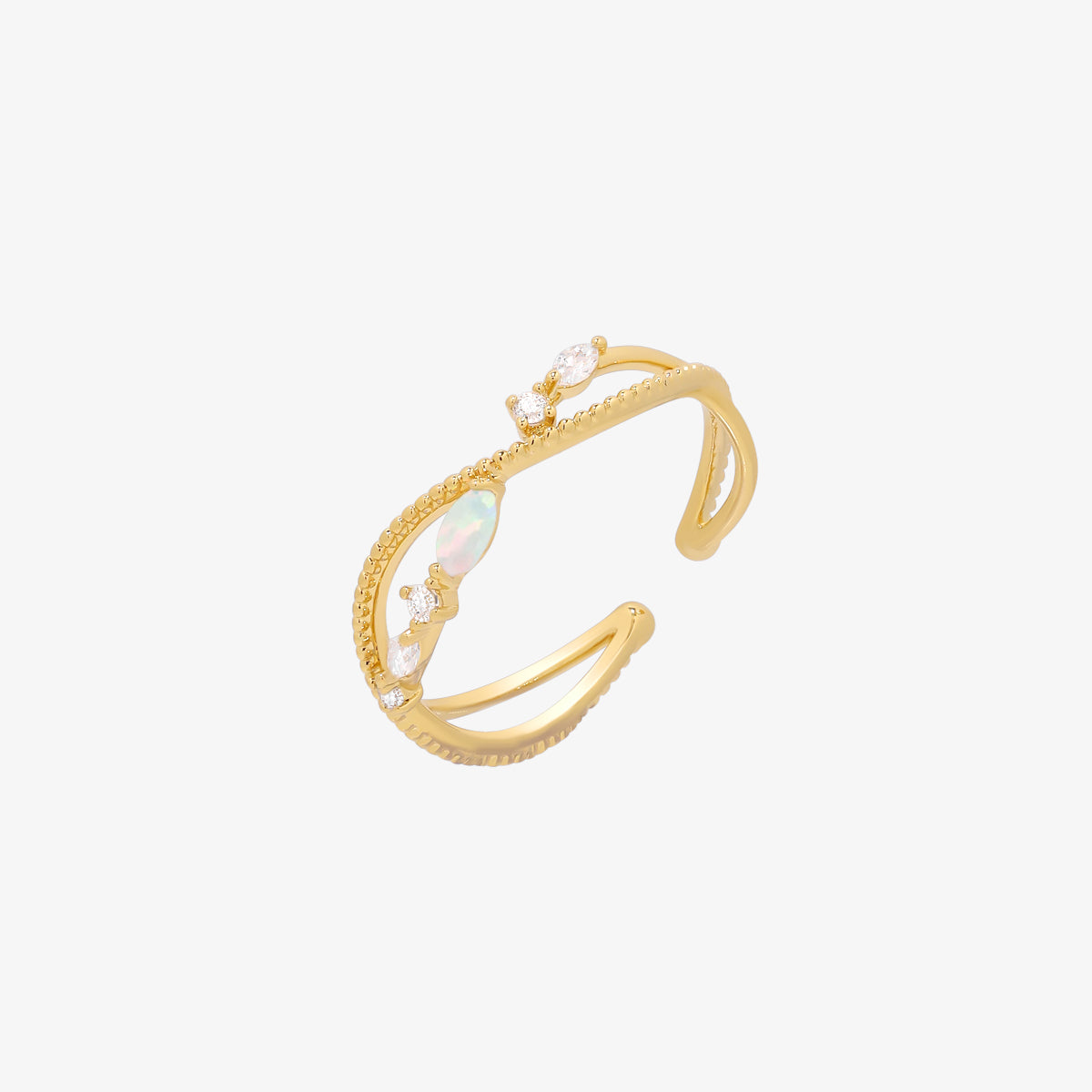 Opal layered ring