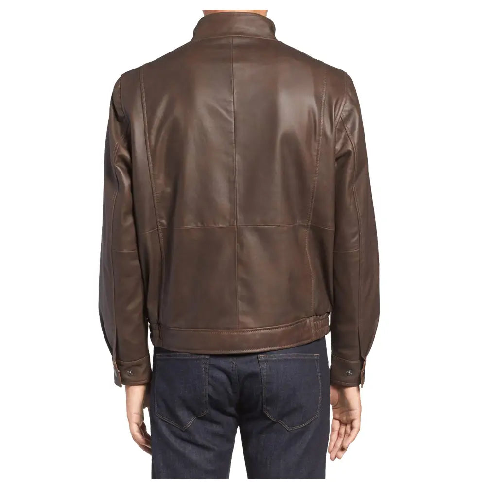 Men’s Classic Leather Biker Jacket-1