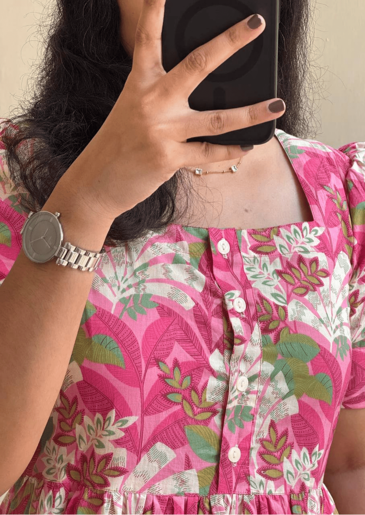 Timeless Floral Soft Cotton Midi Dress-3