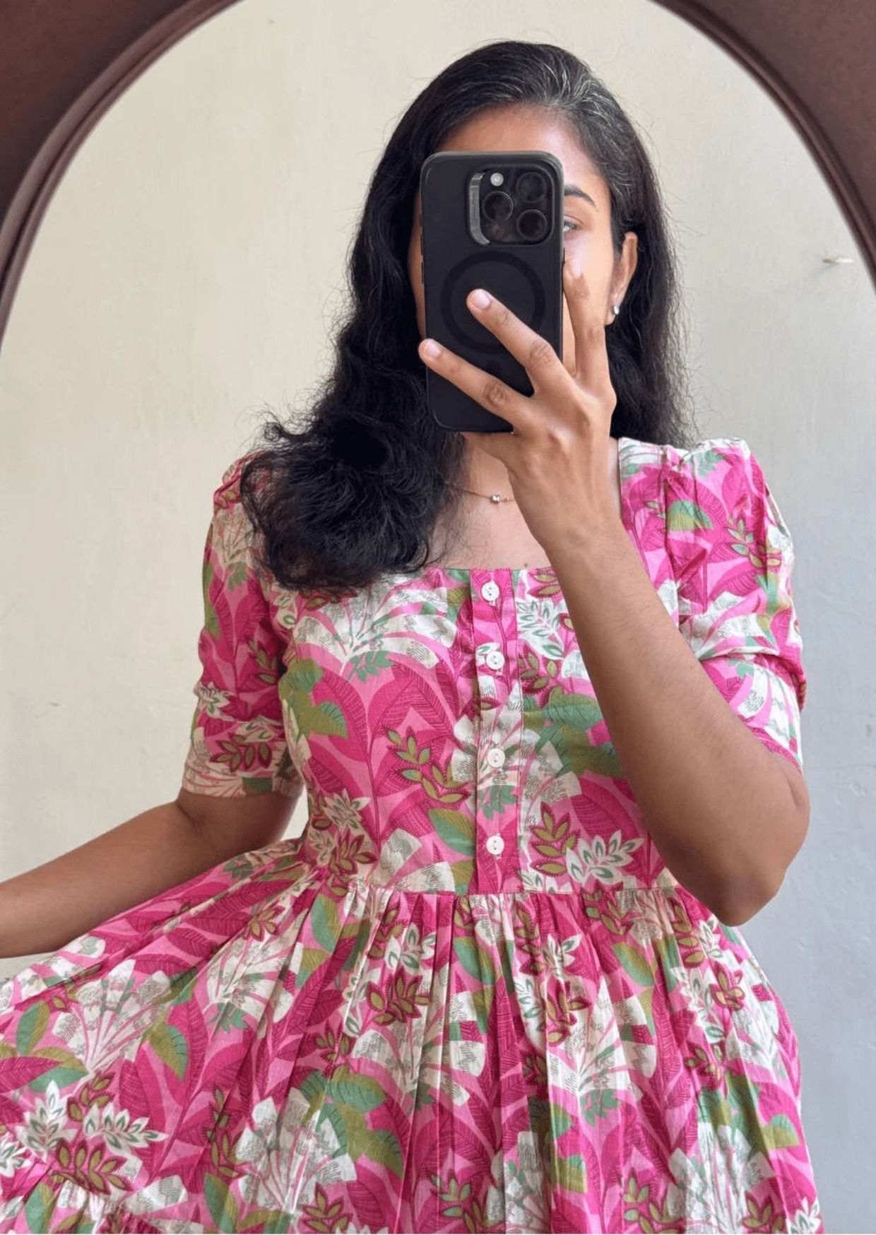 Timeless Floral Soft Cotton Midi Dress-2