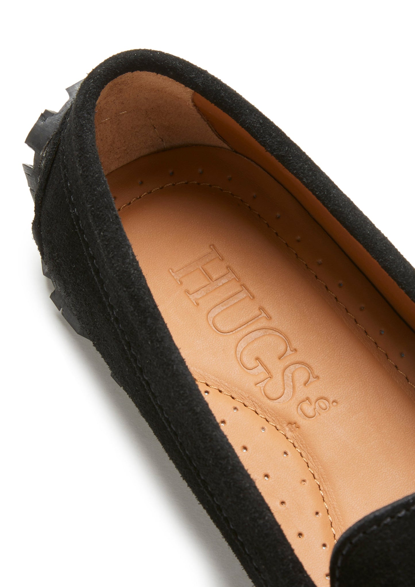 Women's Tyre Sole Penny Loafers, black suede-3