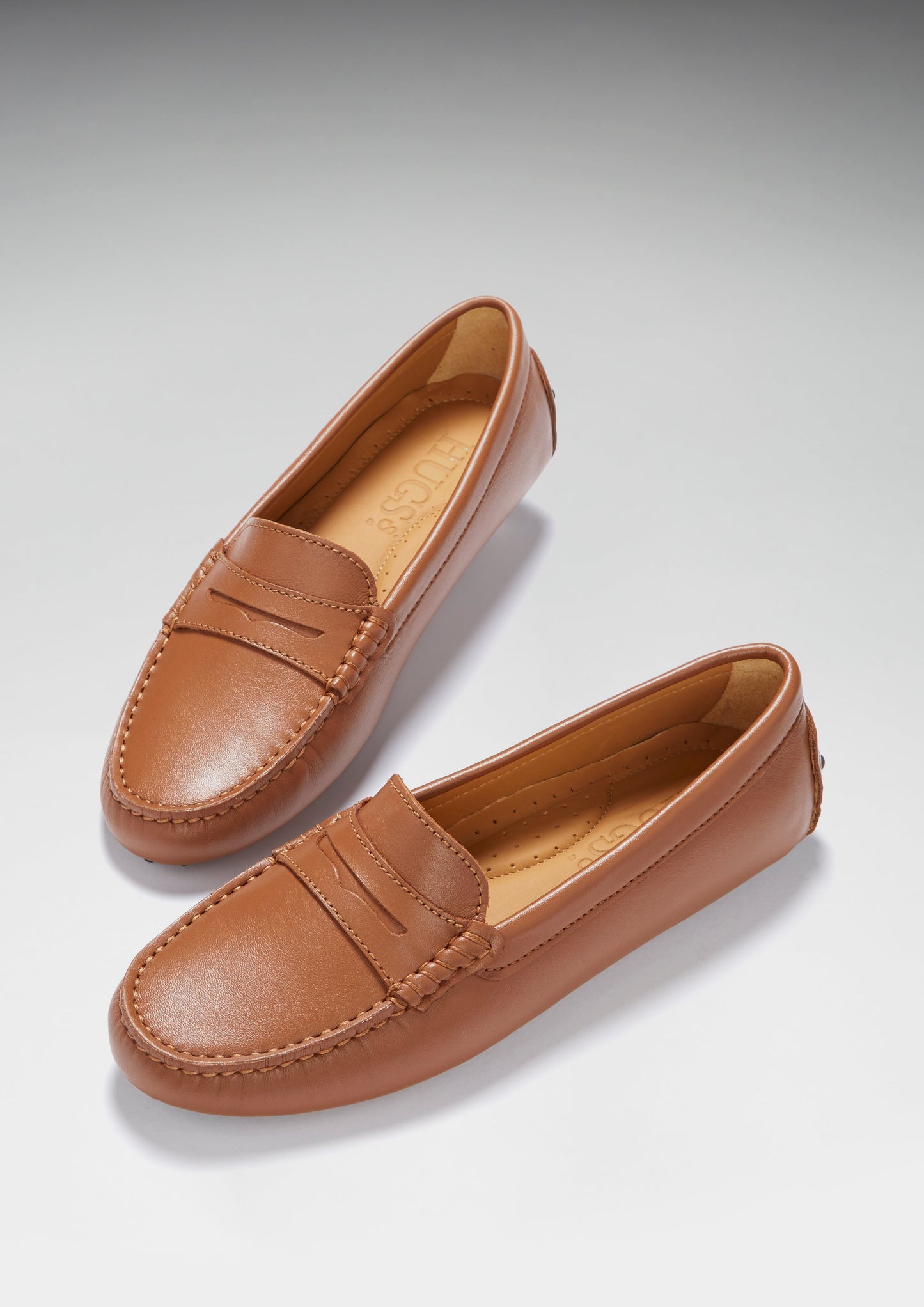 Women's Penny Driving Loafers, tan leather-4