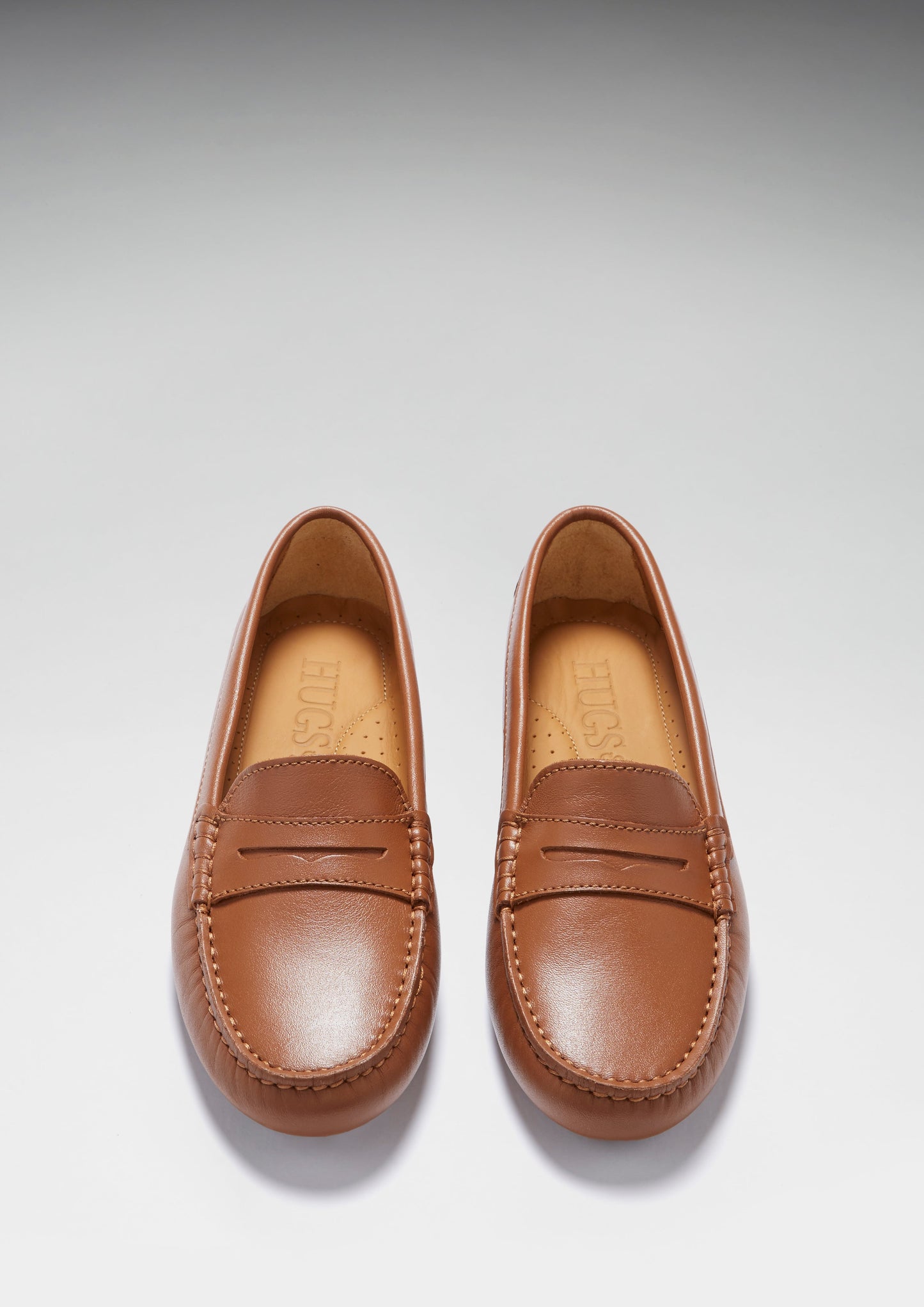 Women's Penny Driving Loafers, tan leather-1