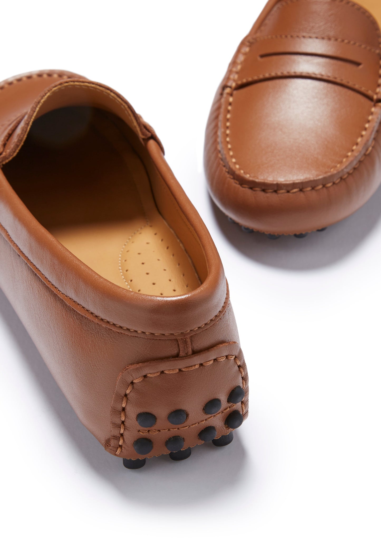 Women's Penny Driving Loafers, tan leather-2