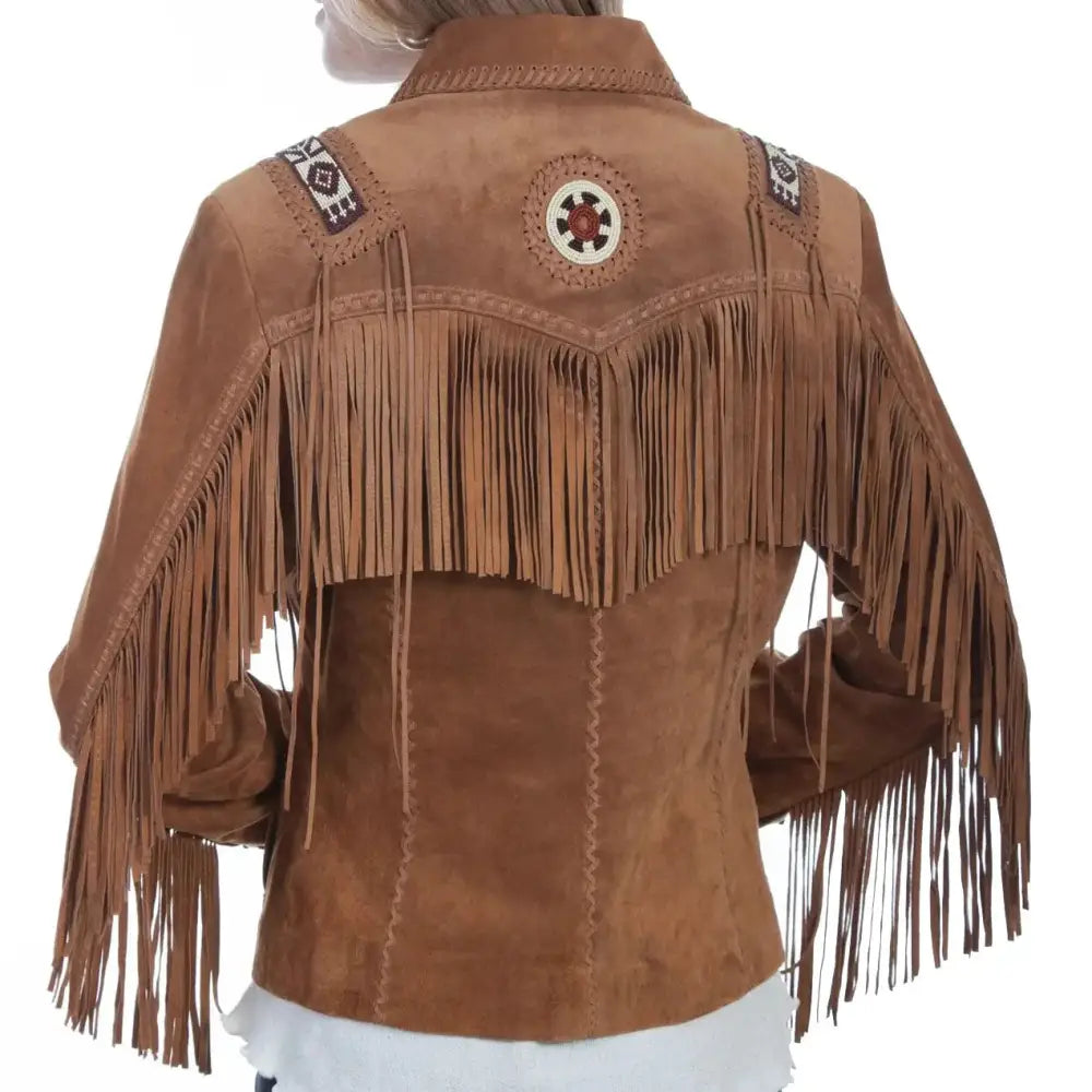 Womens Bourbon Suede Laced Jacket-1