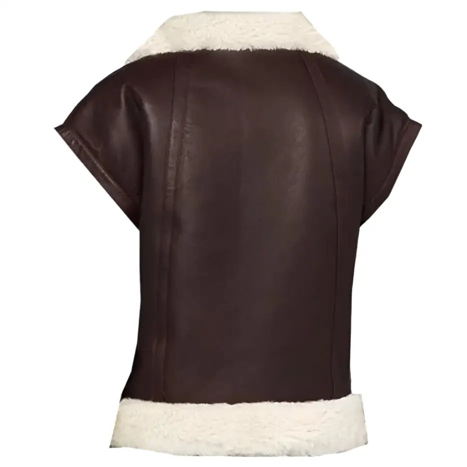Women’s Shearling Sheepskin Leather Vest-1