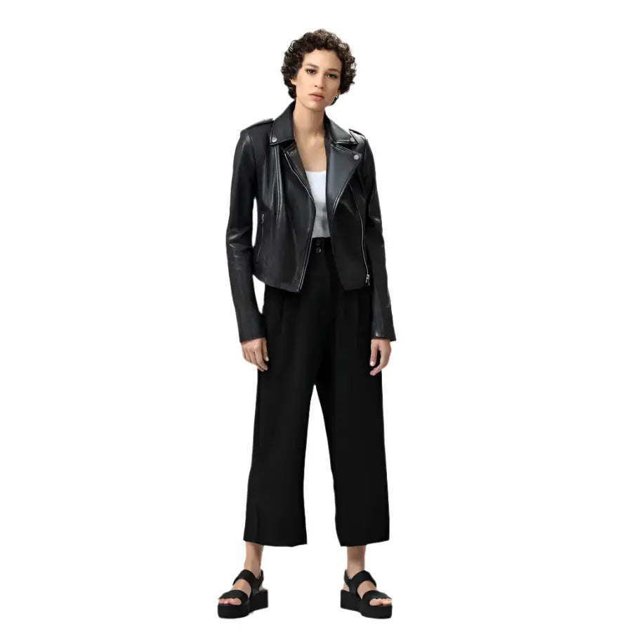 Womens Black Lambskin Leather Jacket