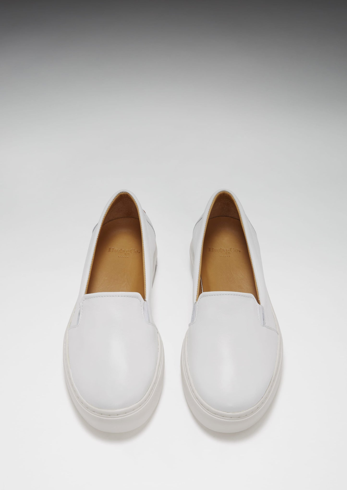 Women's Slip-On Sneakers, white leather-2