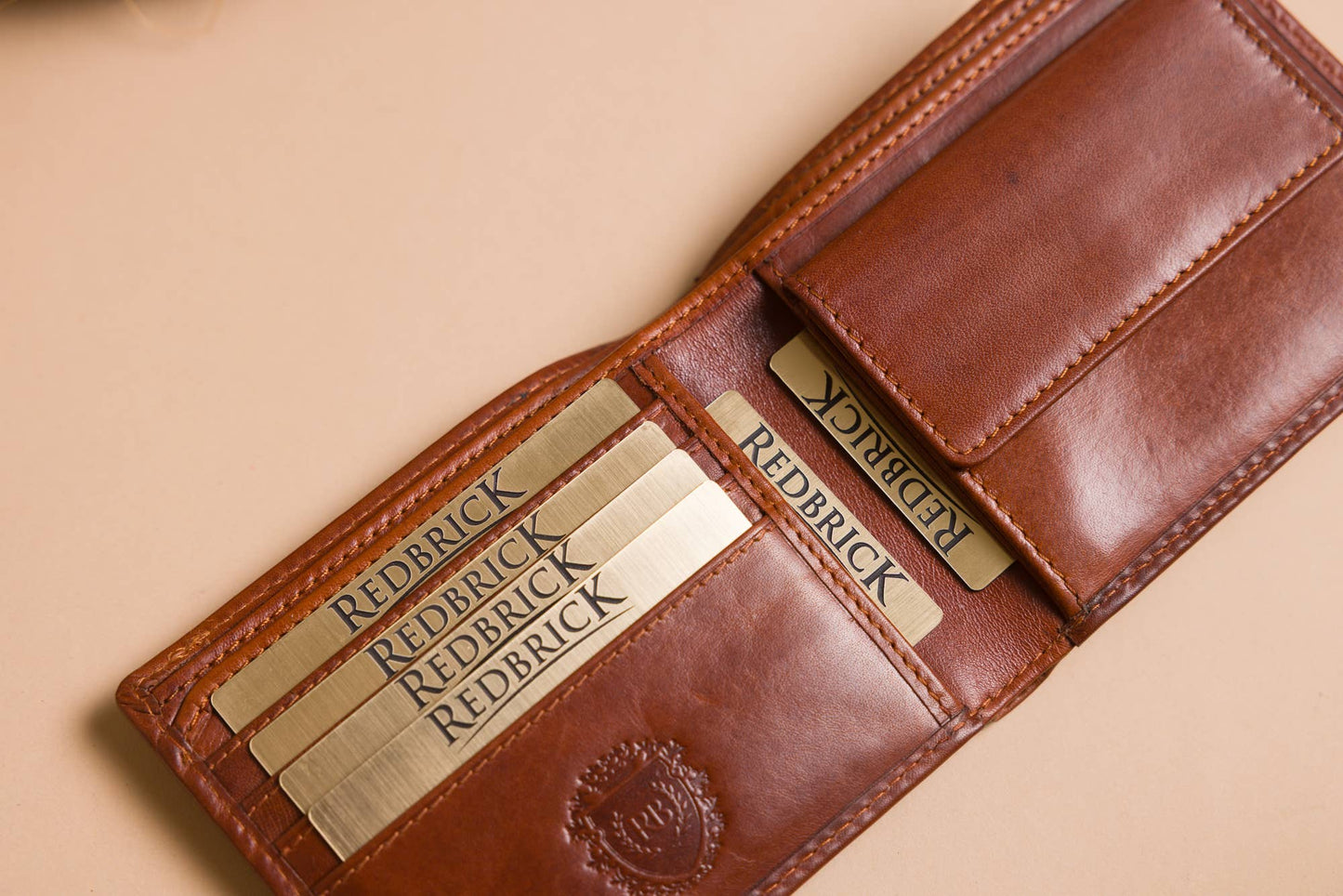 Redbrick Cognac Bifold Leather Wallet