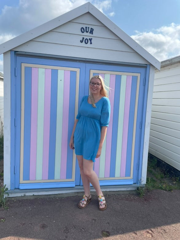 Cooper Allan Blue Dress – Flattering Waist Fit with Pockets | Everyday Classi