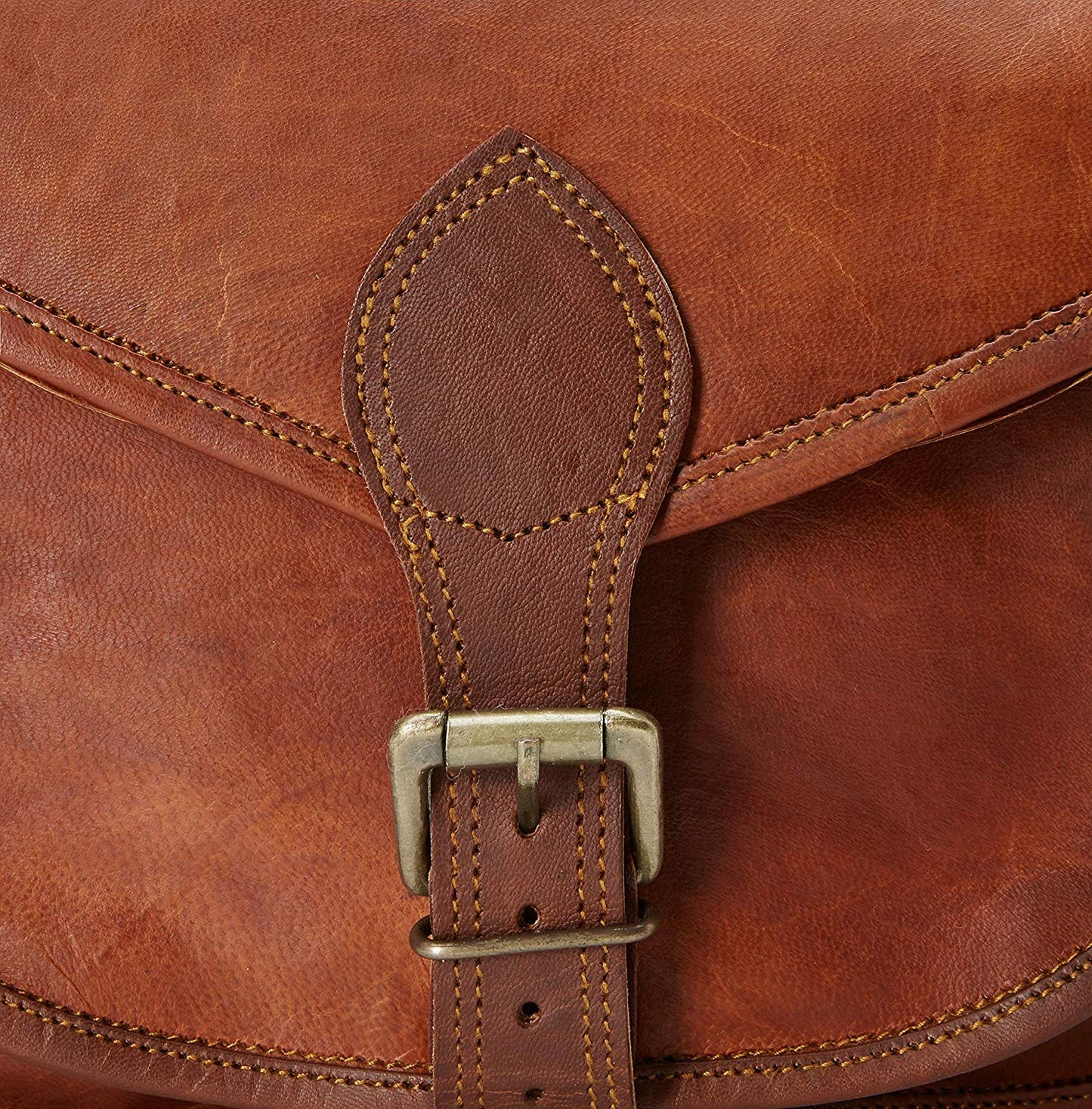 Vintage Leather Satchel Bag Full Grain Goat Leather 11 inch MT9