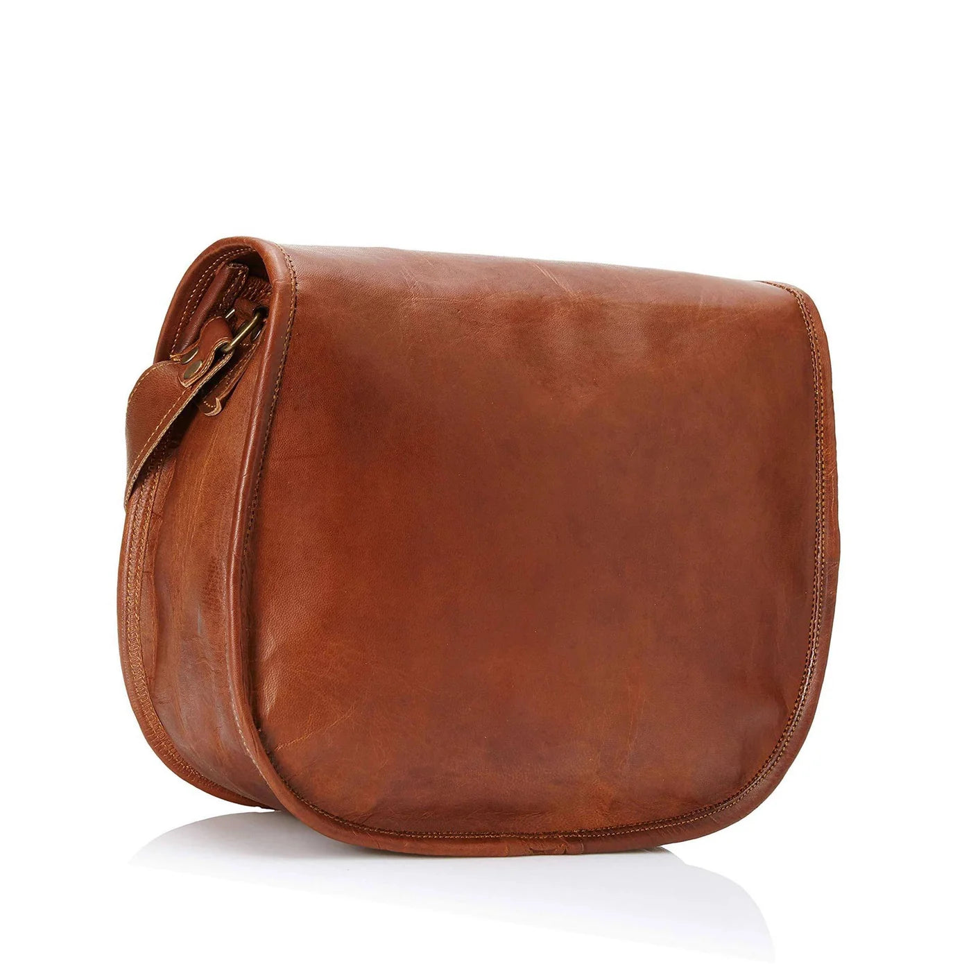 Vintage Leather Satchel Bag Full Grain Goat Leather 11 inch MT9