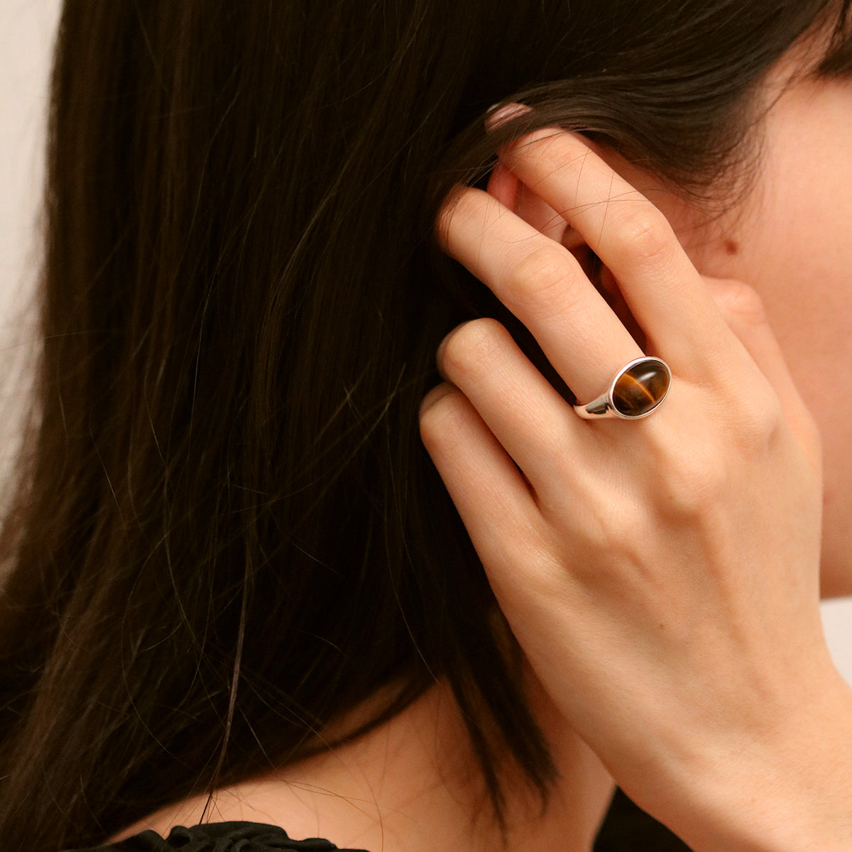 Tiger's eye ring