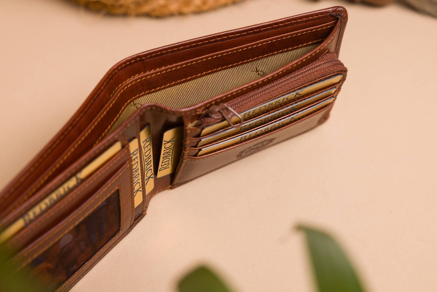 Redbrick Bifold Cognac Leather Wallet