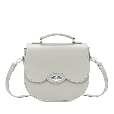 Cooper Allan Handmade Leather Twist Lock Saddle Bag - Ghost