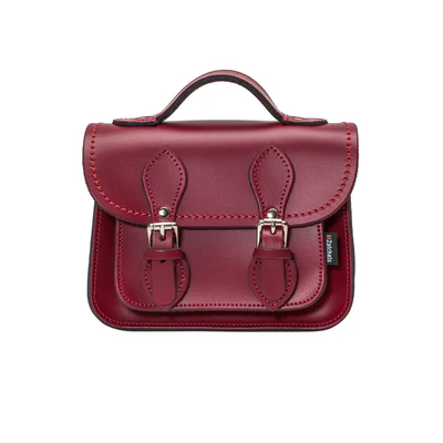 Cooper Allan Handmade Leather Micro Satchel  Bag - Oxblood Made in England
