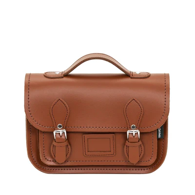 Cooper Allan Leather Midi Satchel - Chestnut Bag .Made in England