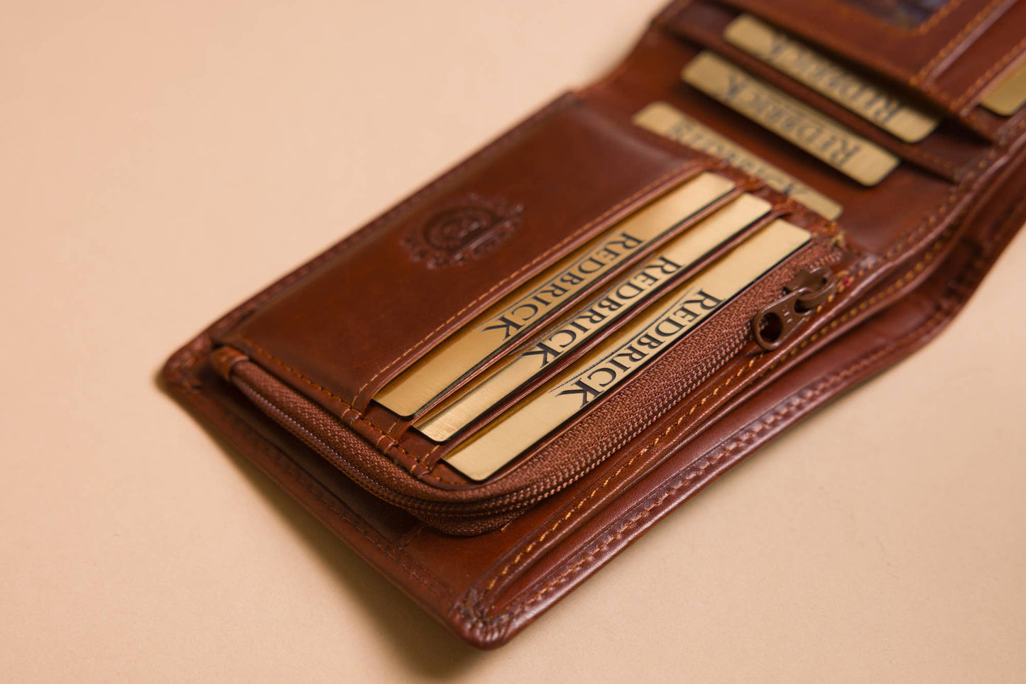 Redbrick Bifold Cognac Leather Wallet