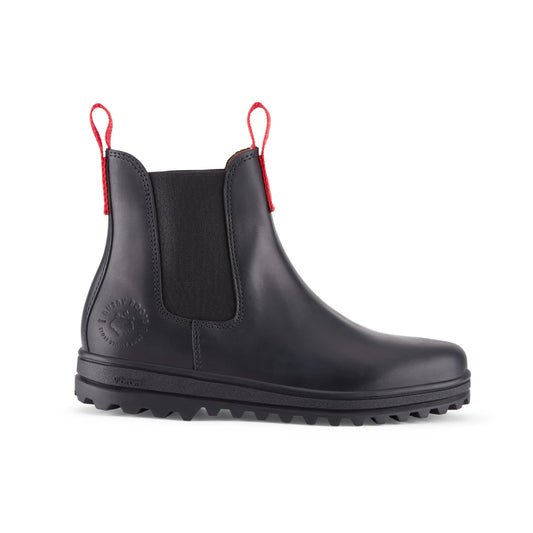 Busby Women's Winter Chelsea Boot, Black Leather-0