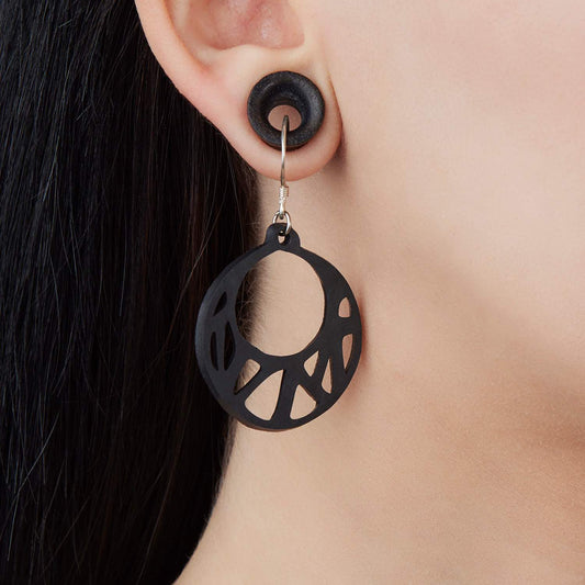 Ella Geometric Recycled Rubber Earrings-0