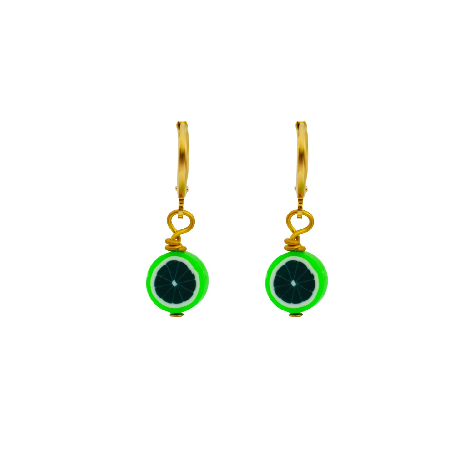 Green Melon fruit huggie earrings | by Ifemi Jewels-3