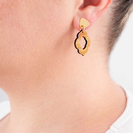 Herangan Recycled Wood Earrings-0
