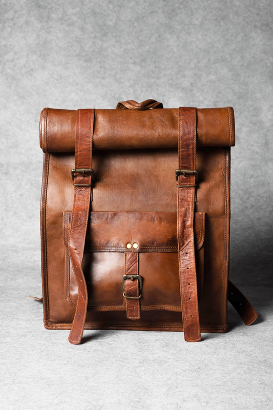 Cooper Allan Vintage leather backpack