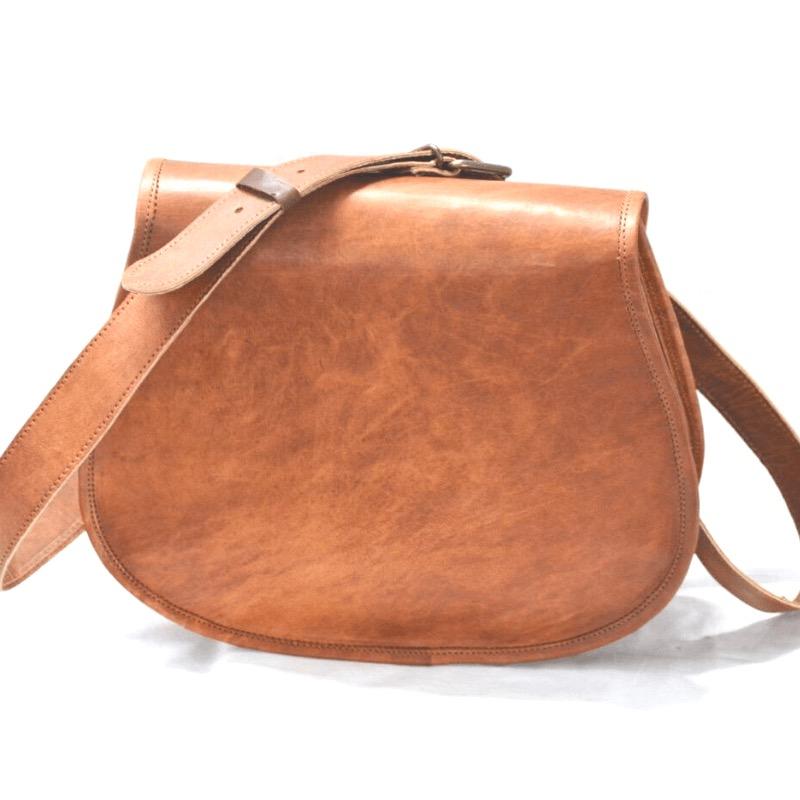 Cooper Allan Hand Crafted Vegetable Taned Leather Sling Bag For Boys and Girls. 9* x 11 inch