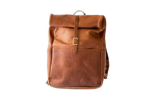 100% Genuine Roll 13*18 Inch Goat Leather Shoulder Backpack | Unisex CS  CS9
