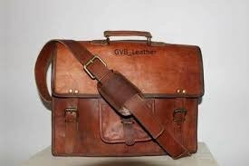 15 Inch | Classic Handcrafted Goat Leather Laptop Bag CS11