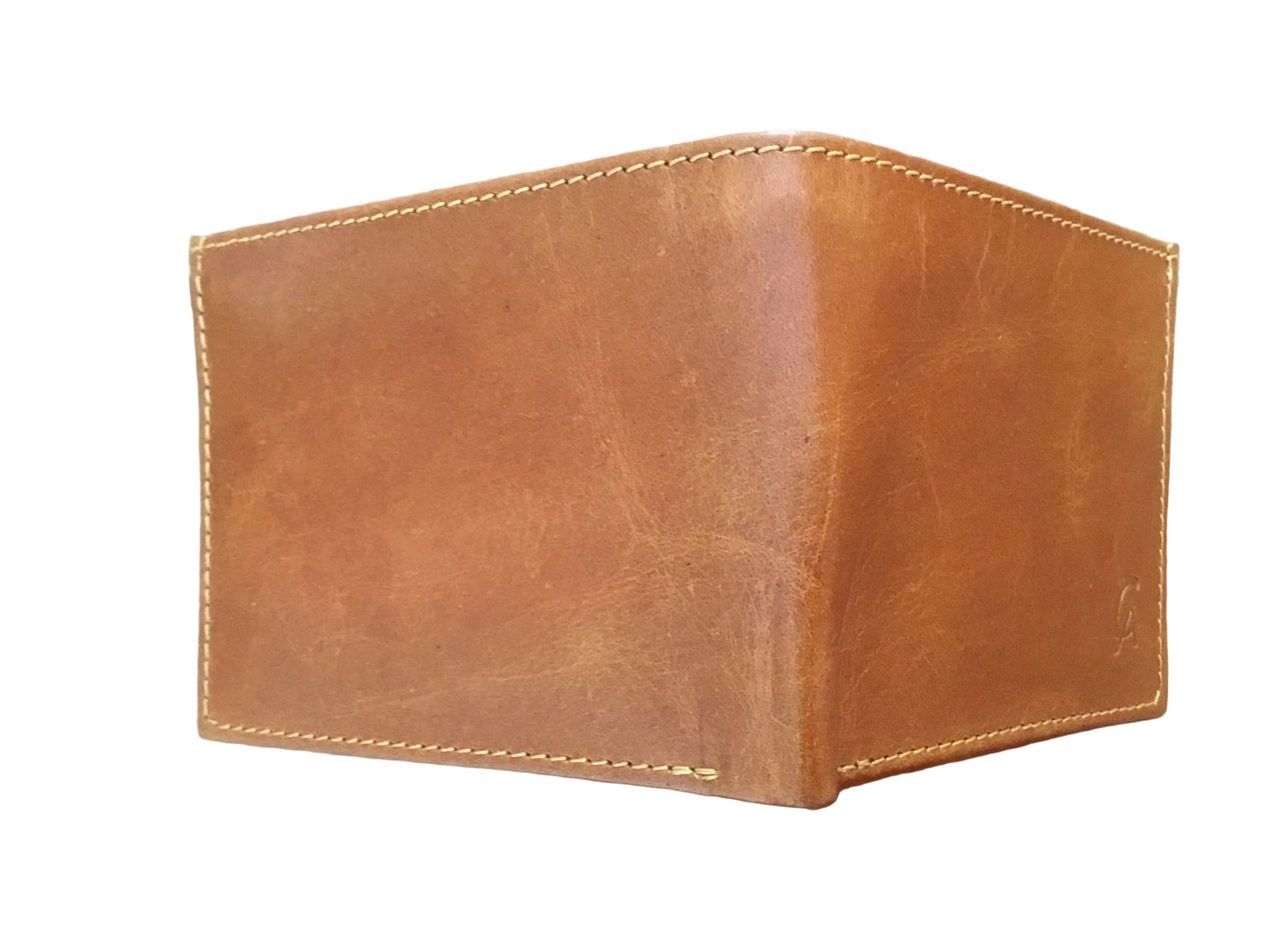 COOPER ALLAN MEN’S BIFOLD FULL GRAIN LEATHER WALLET WITH PHOTO ID TAN