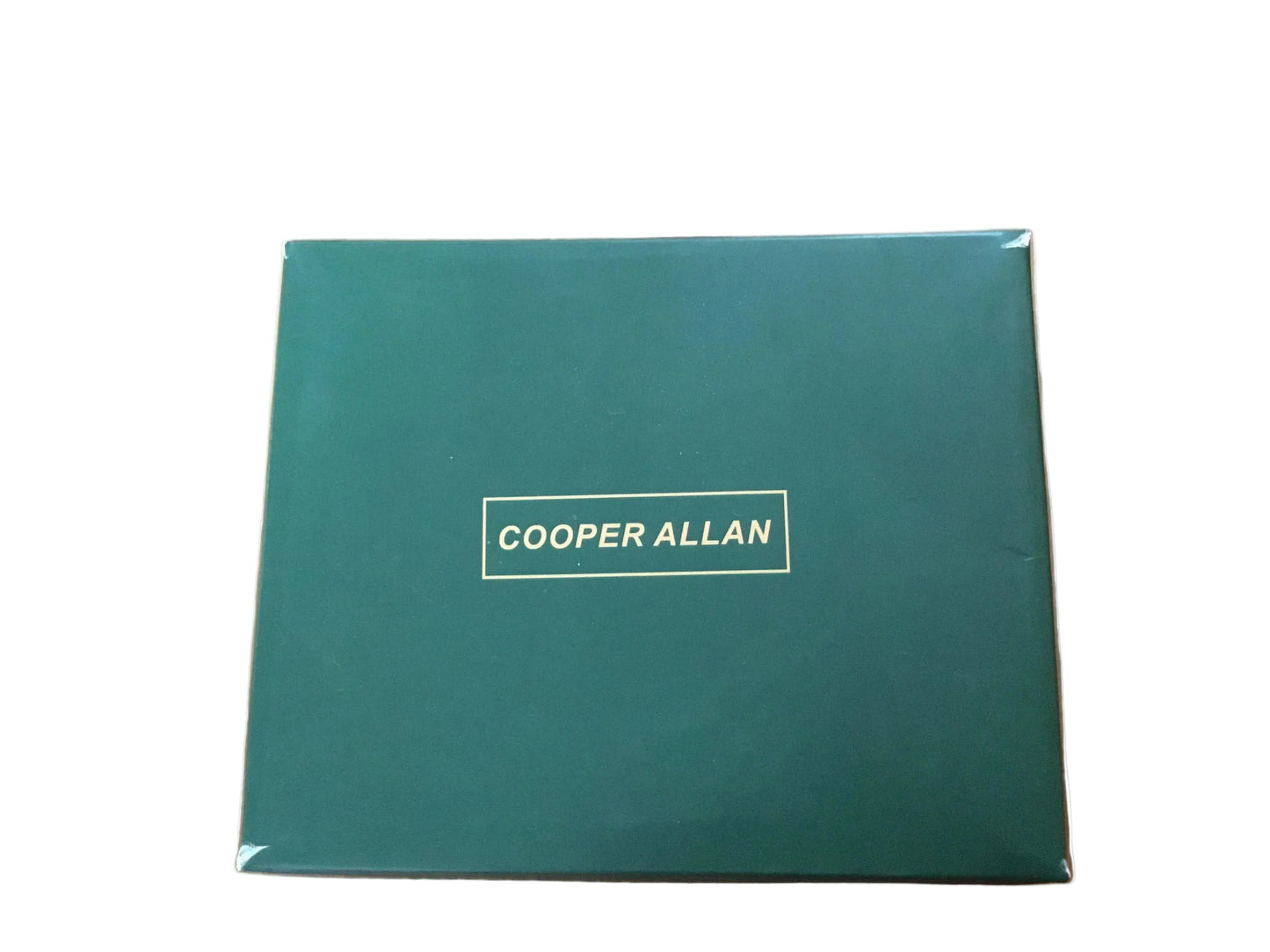 COOPER ALLAN MEN’S BIFOLD FULL GRAIN LEATHER WALLET WITH PHOTO ID TAN