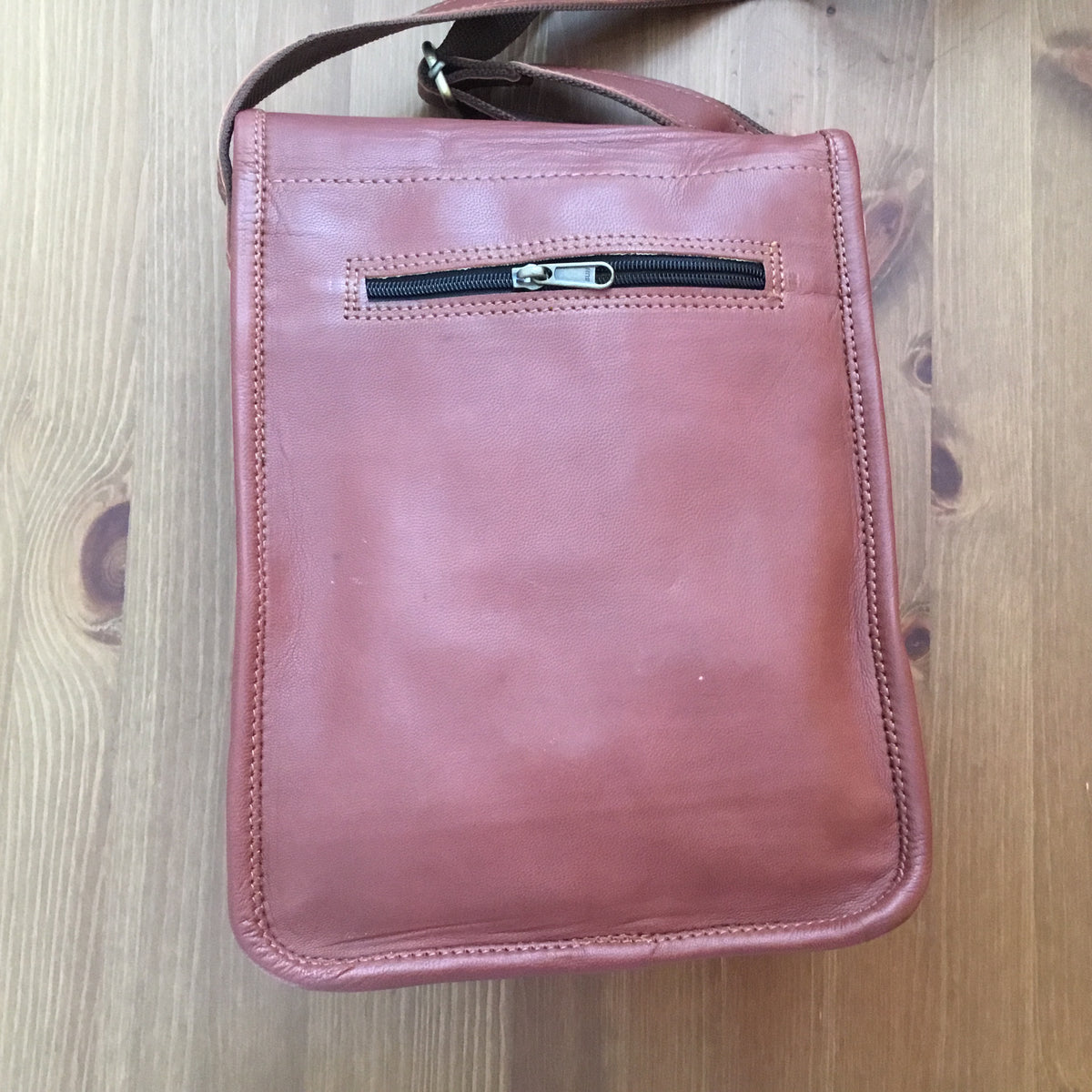 Cross Body Vintage Brown Leather Bag 11 X 9 inch MT12