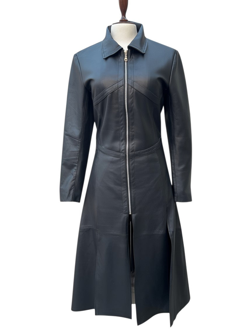 Cooper Allan Women’s Matrix Long Length Genuine Leather Coat