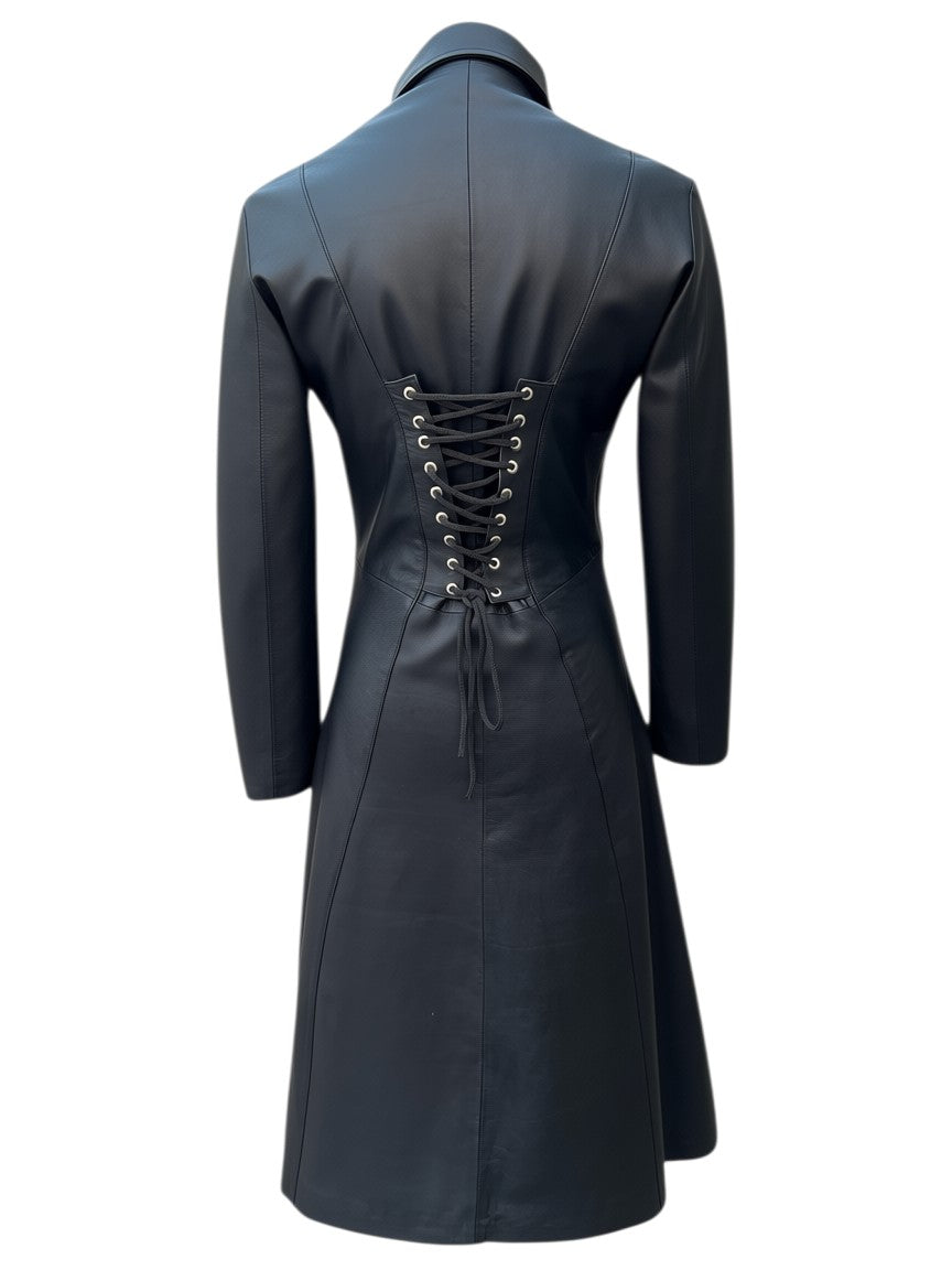 Cooper Allan Women’s Matrix Long Length Genuine Leather Coat
