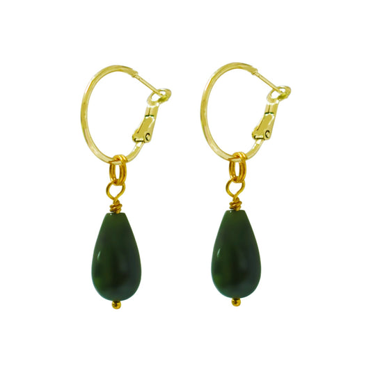 Jade Mini Charm and hoop earrings set | by Ifemi Jewels