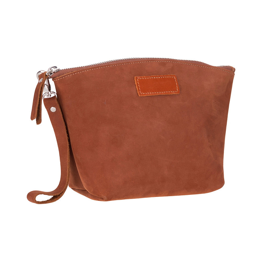 Cooper Allan Avondale Premium Leather Dopp Kit - Travel Makeup Bag for Men & Women