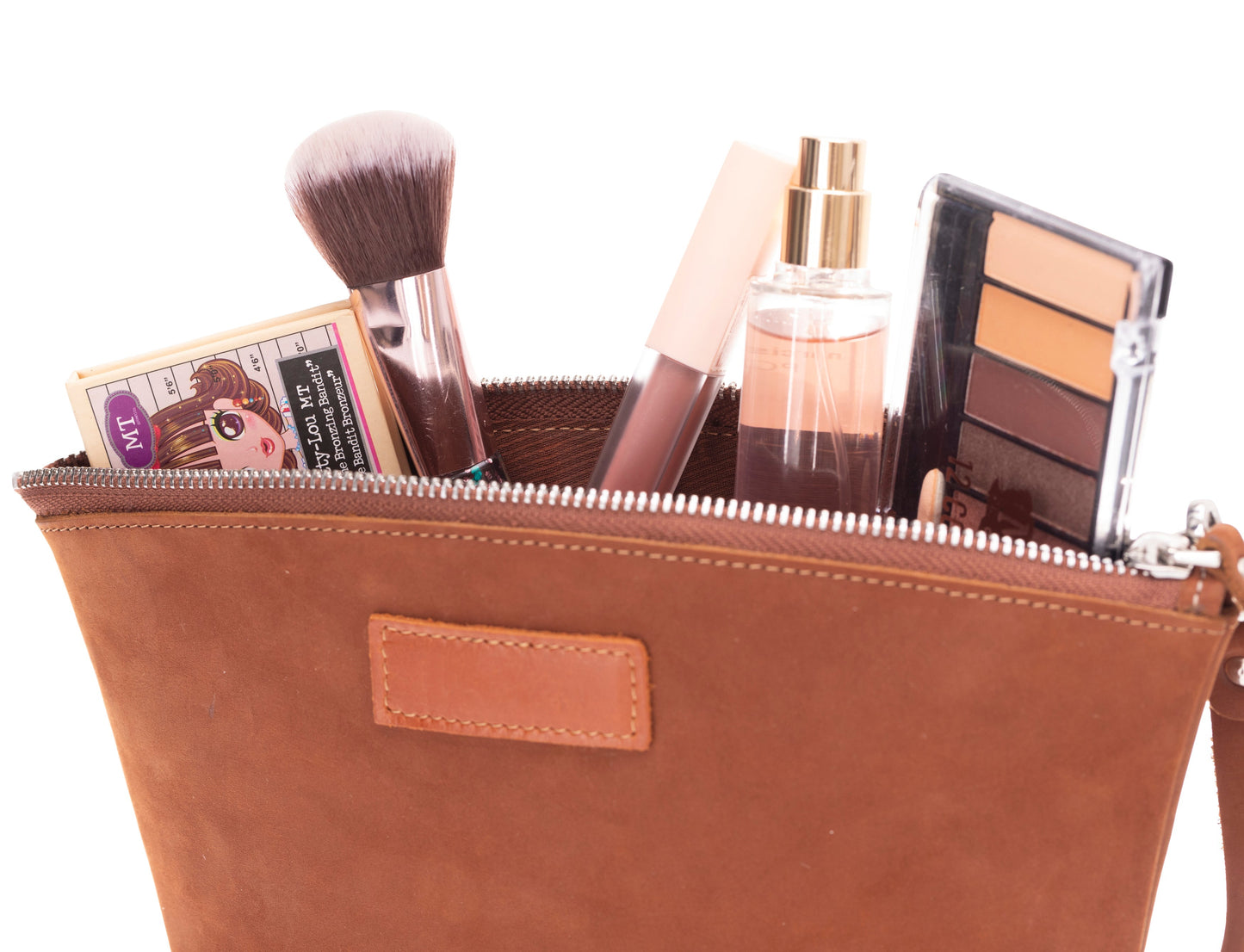Cooper Allan Avondale Premium Leather Dopp Kit - Travel Makeup Bag for Men & Women