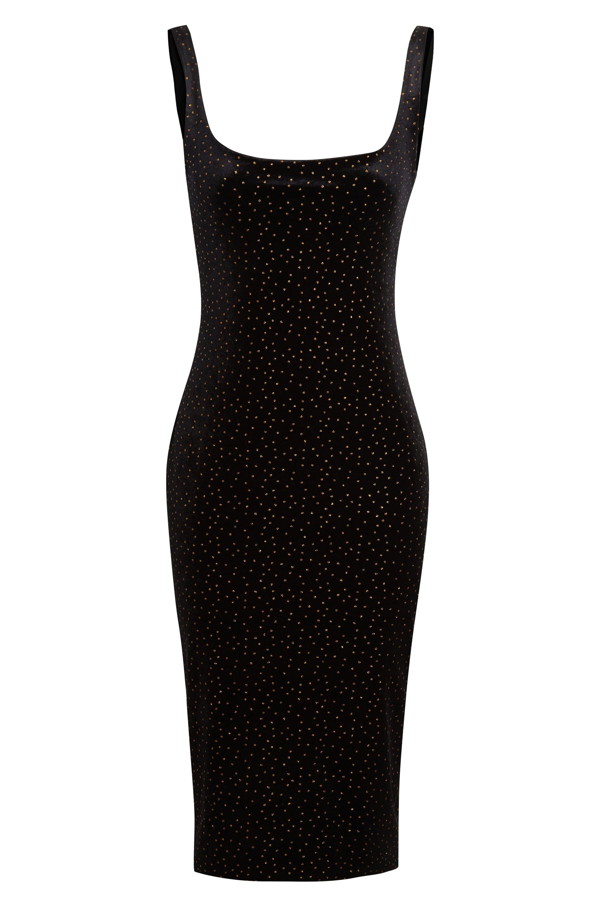 Black Polka Dot Dress-0