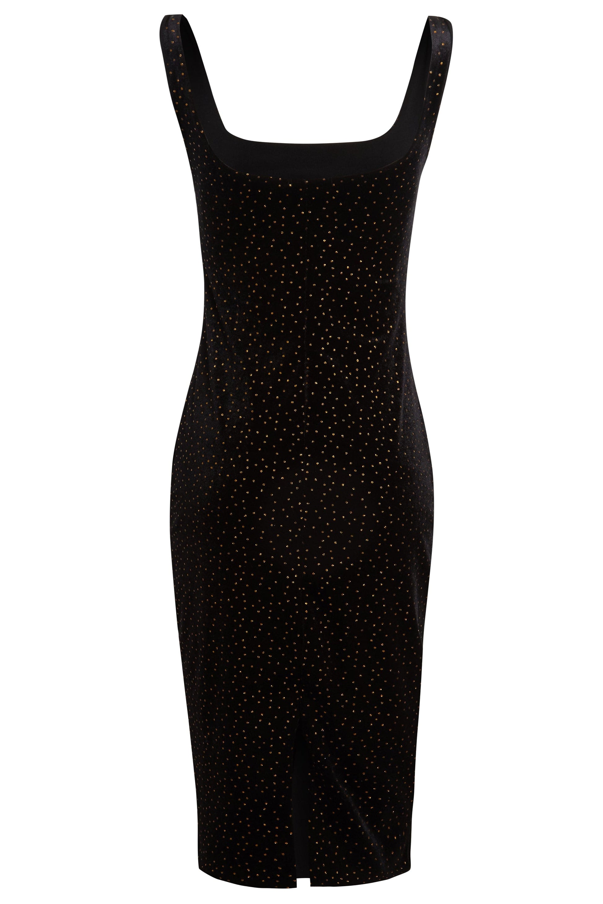 Black Polka Dot Dress-2