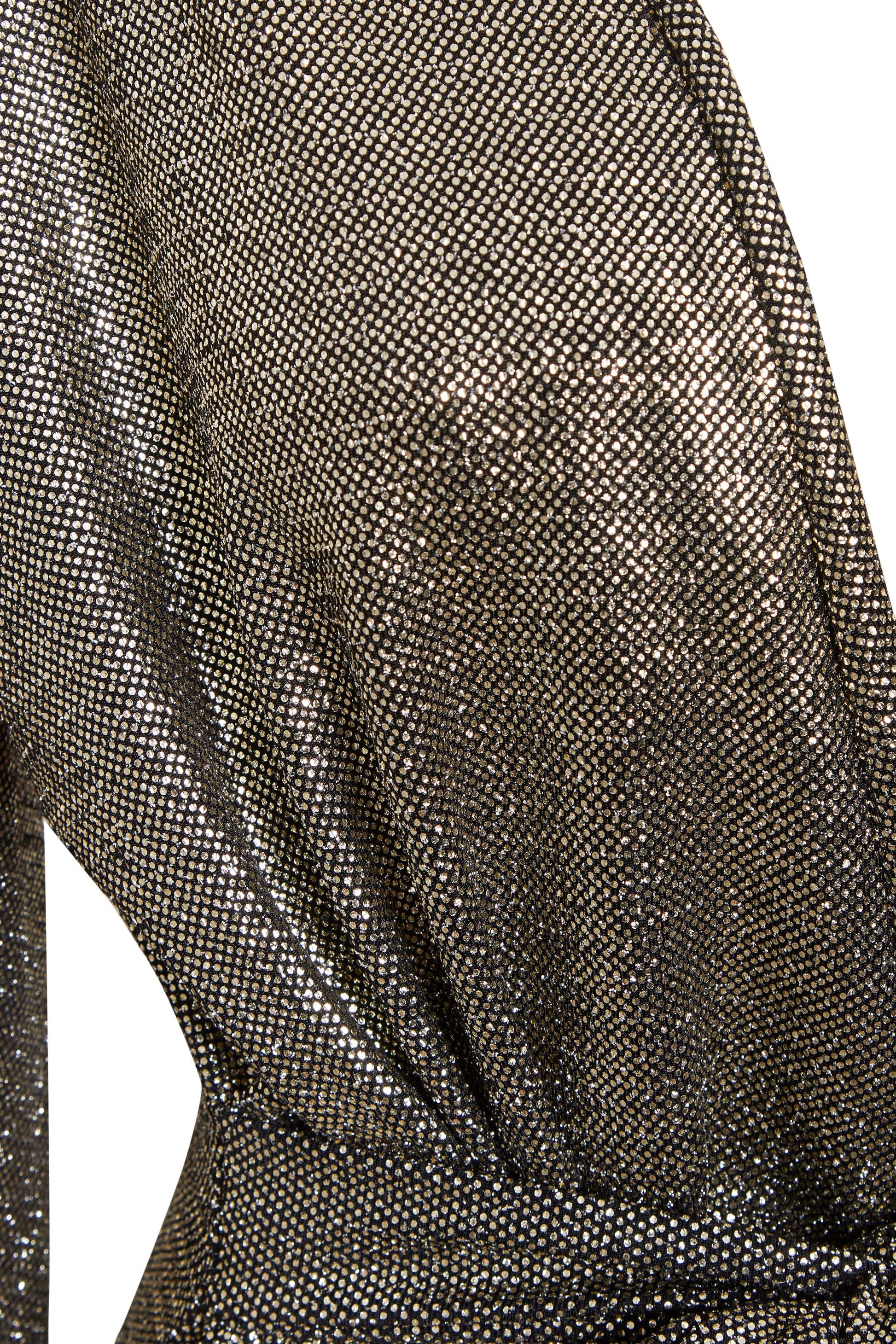 Mid-Length Sequin Wrap Dress-4