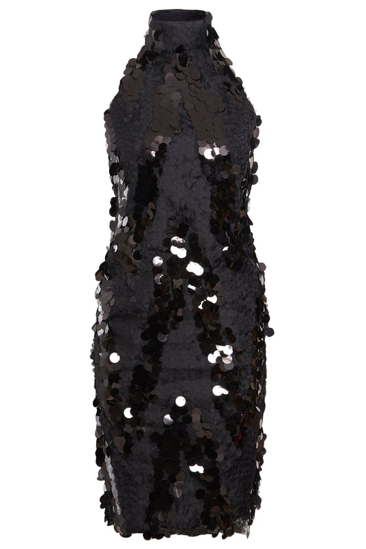 Sparkly Black Mini Dress-0