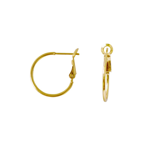Gold Thin Hoop Leverback minimalist earrings | by Ifemi Jewels