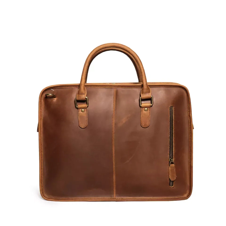 Cooper Allan The Hemming Leather Laptop Bag | Vintage Leather Briefcase