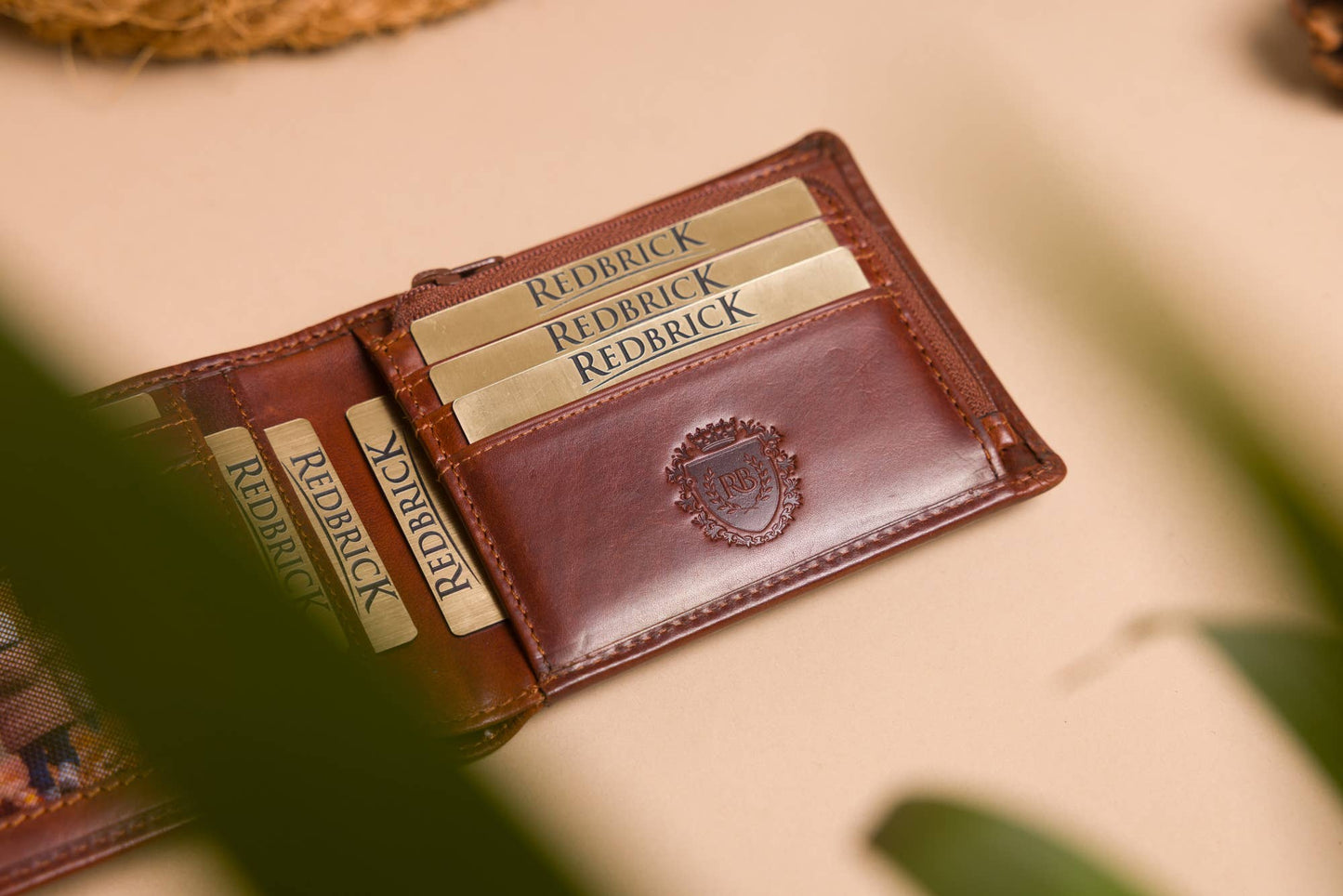 Redbrick Bifold Cognac Leather Wallet
