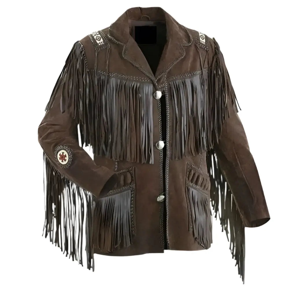 Cooper Allan Men's Dark Brown Western Leather Jacket