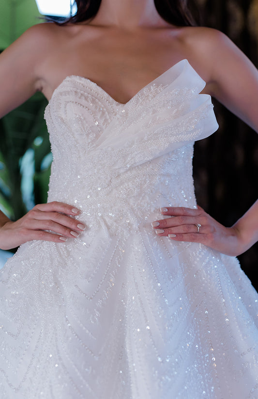Sana a line wedding dress